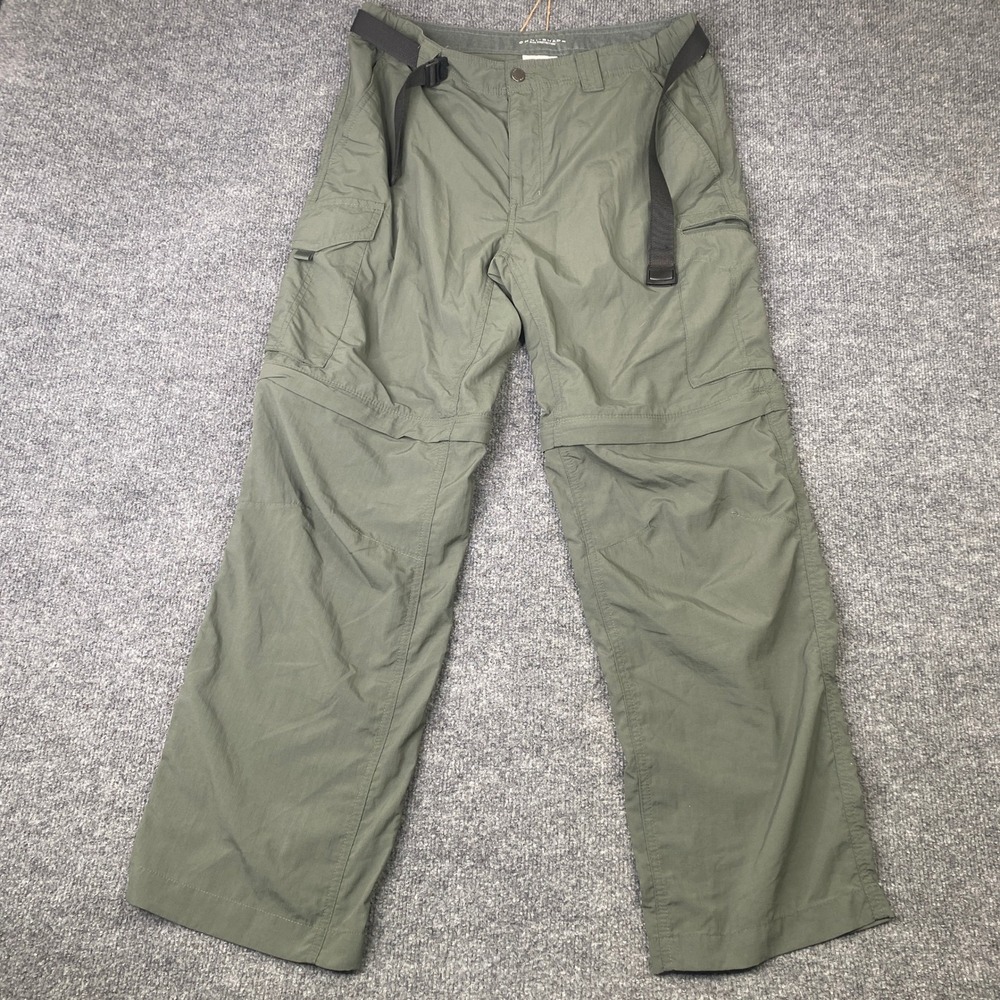 Columbia Silver Ridge Convertible Cargo Pants Sage Green AM8004 34x30 Mens